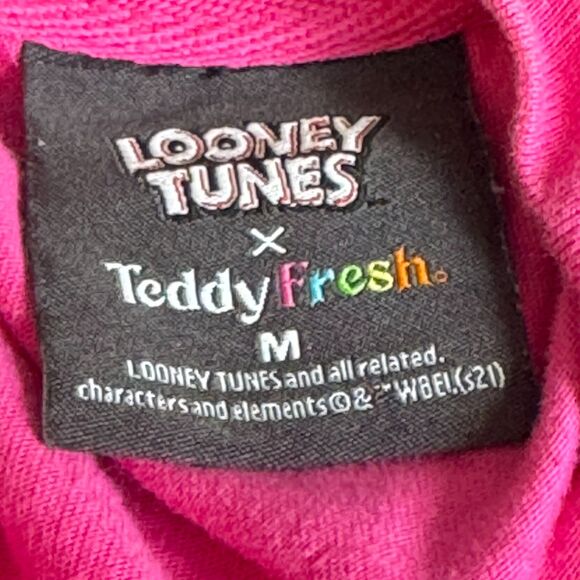 Teddy Fresh x Looney Tunes Sylvester Tweety Pink Long Sleeve Graphic Shirt M - Picture 4 of 10